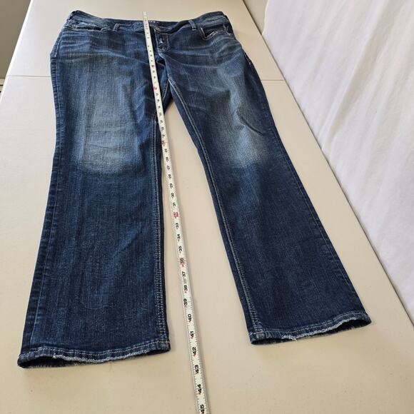 Silver Jeans Elyse Straight Women's 16 Blue Dark Wash - Picture 14 of 16